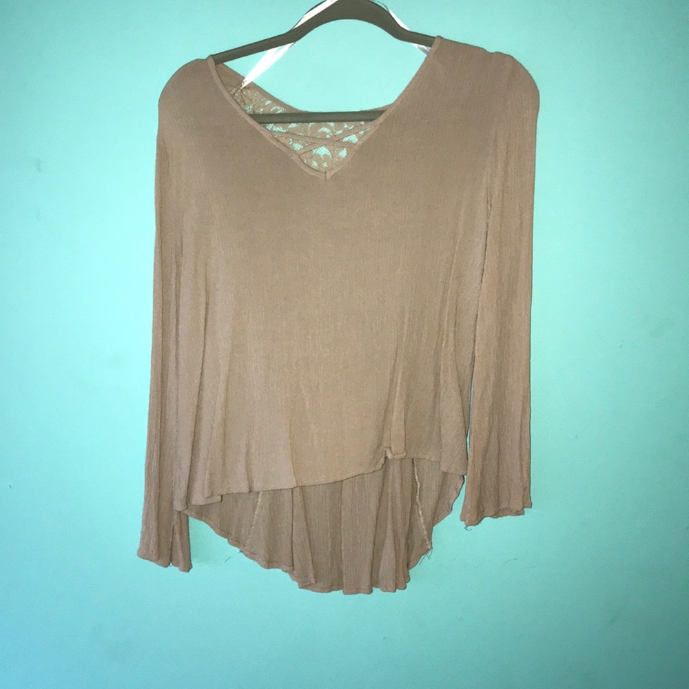 lace back crop top